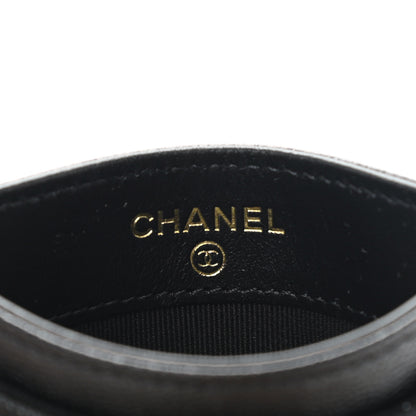 Chanel Caviar Quilted Studded CC Card Holder Black 6 of 9