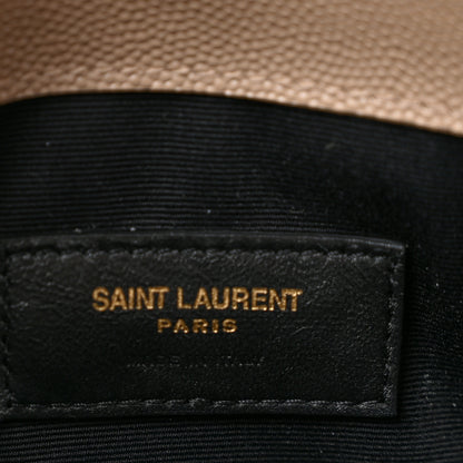 Saint Laurent Grain De Poudre Uptown Pouch Dark Beige 6 of 9