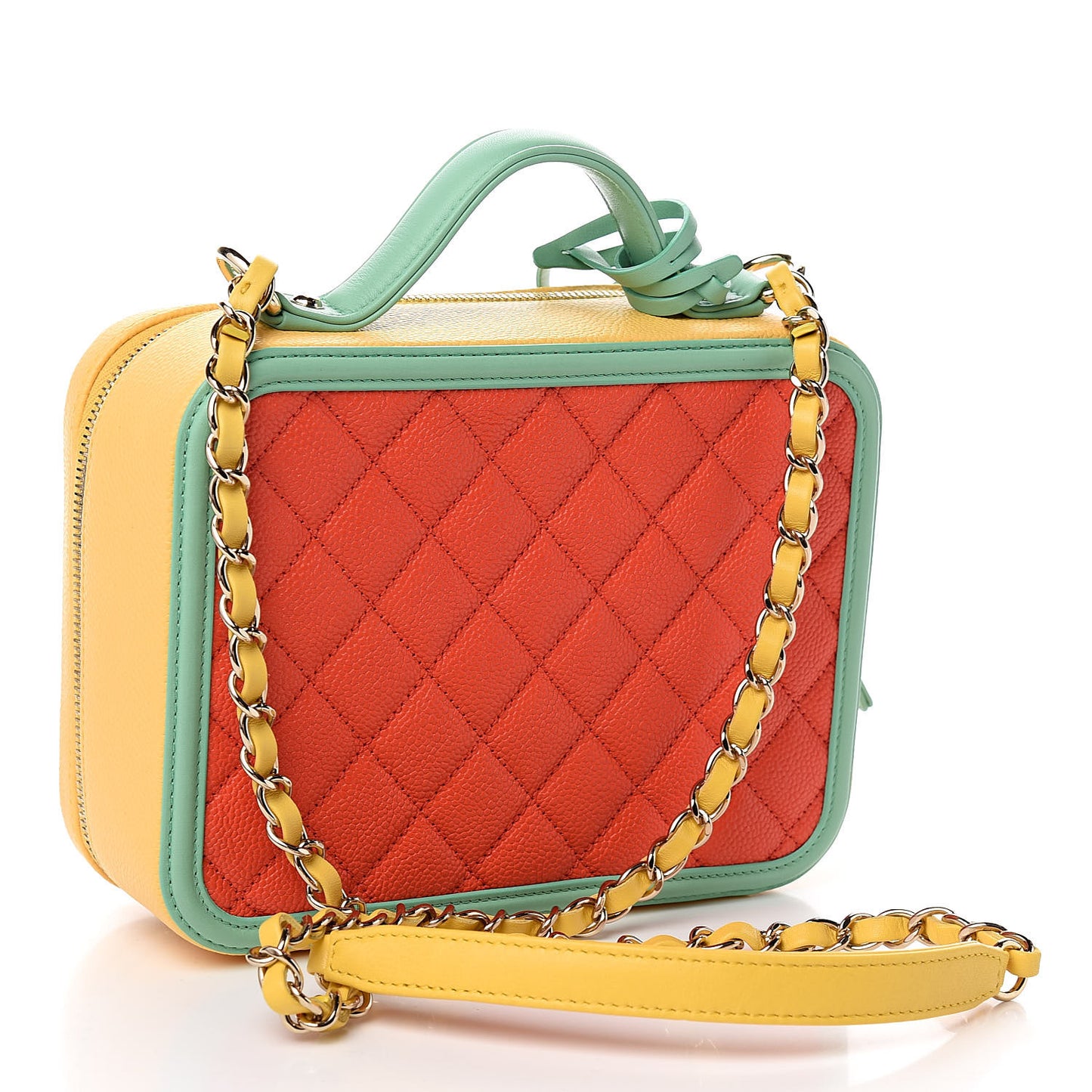 Caviar Quilted Medium CC Filigree Vanity Case Multicolor