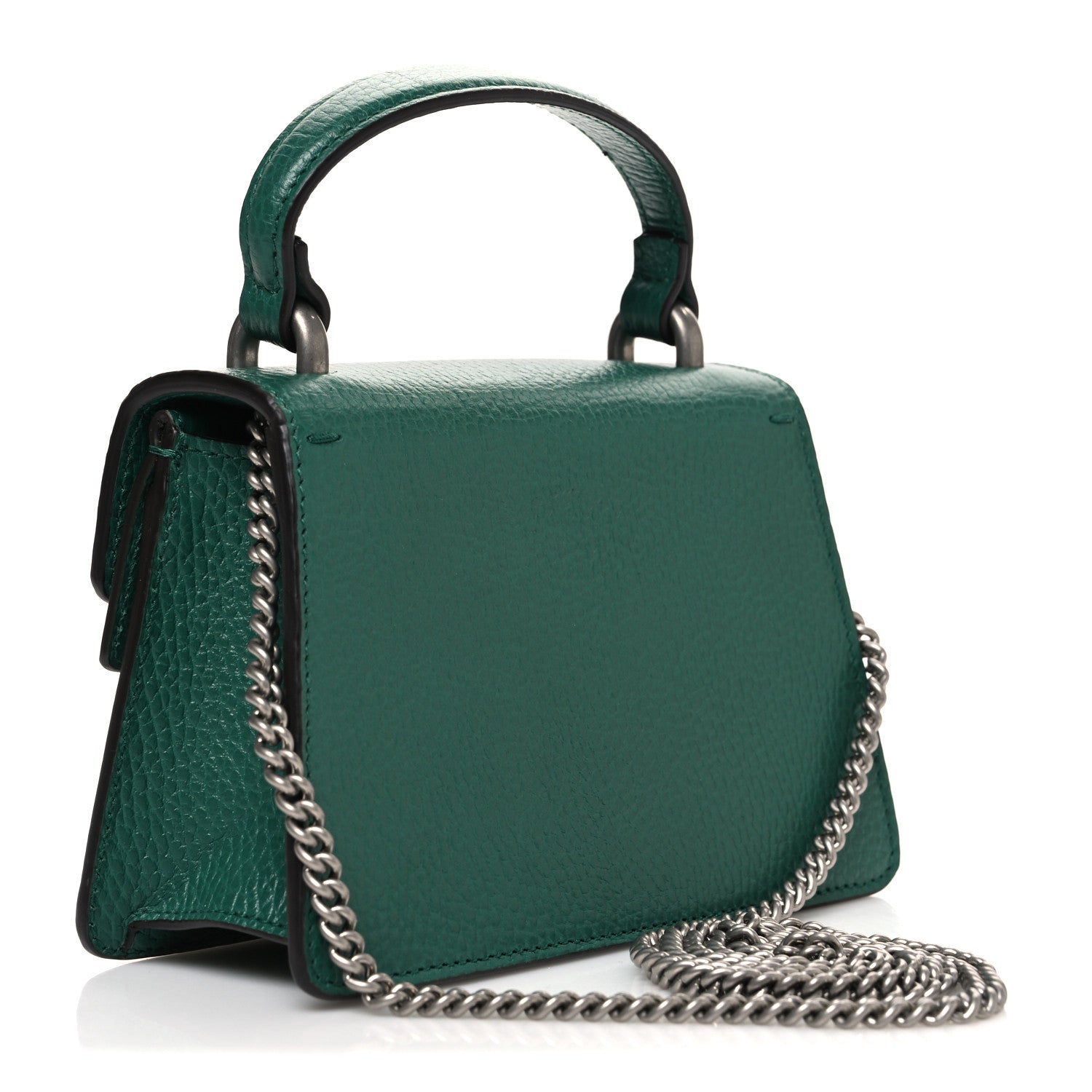 Gucci Dollar Calfskin Crystal Mini Dionysus Top Handle Bag Emerald 3 of 10