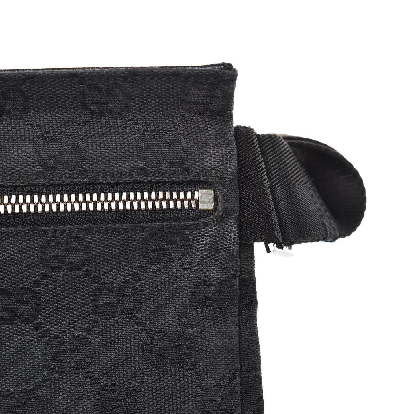 GG Monogram Double Pocket Belt Bag Black