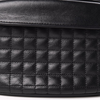 Celine Calfskin Quilted C Charm Belt Bag Black 8 of 10