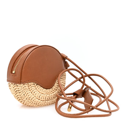 Saint Laurent Raffia Round Camera Bag Beige Naturel 3 of 9