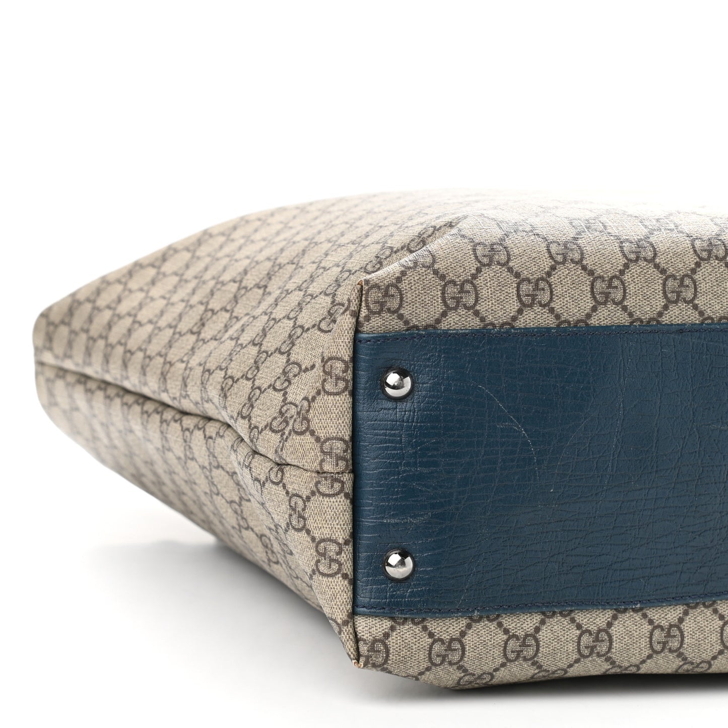 GG Plus Monogram Flat Vertical Tote Blue