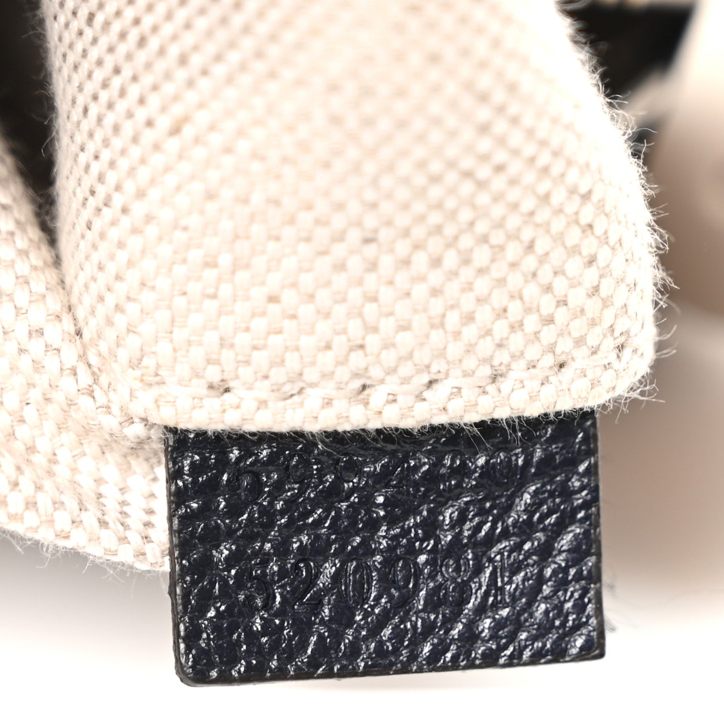 GG Supreme Monogram Textured Calfskin Web Small Attache Shoulder Bag Beige Blue