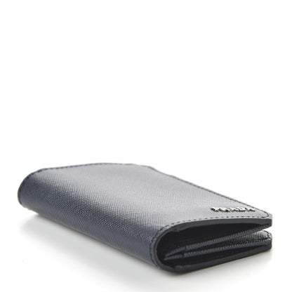 Prada Saffiano Corner Card Holder Baltico 4 of 10