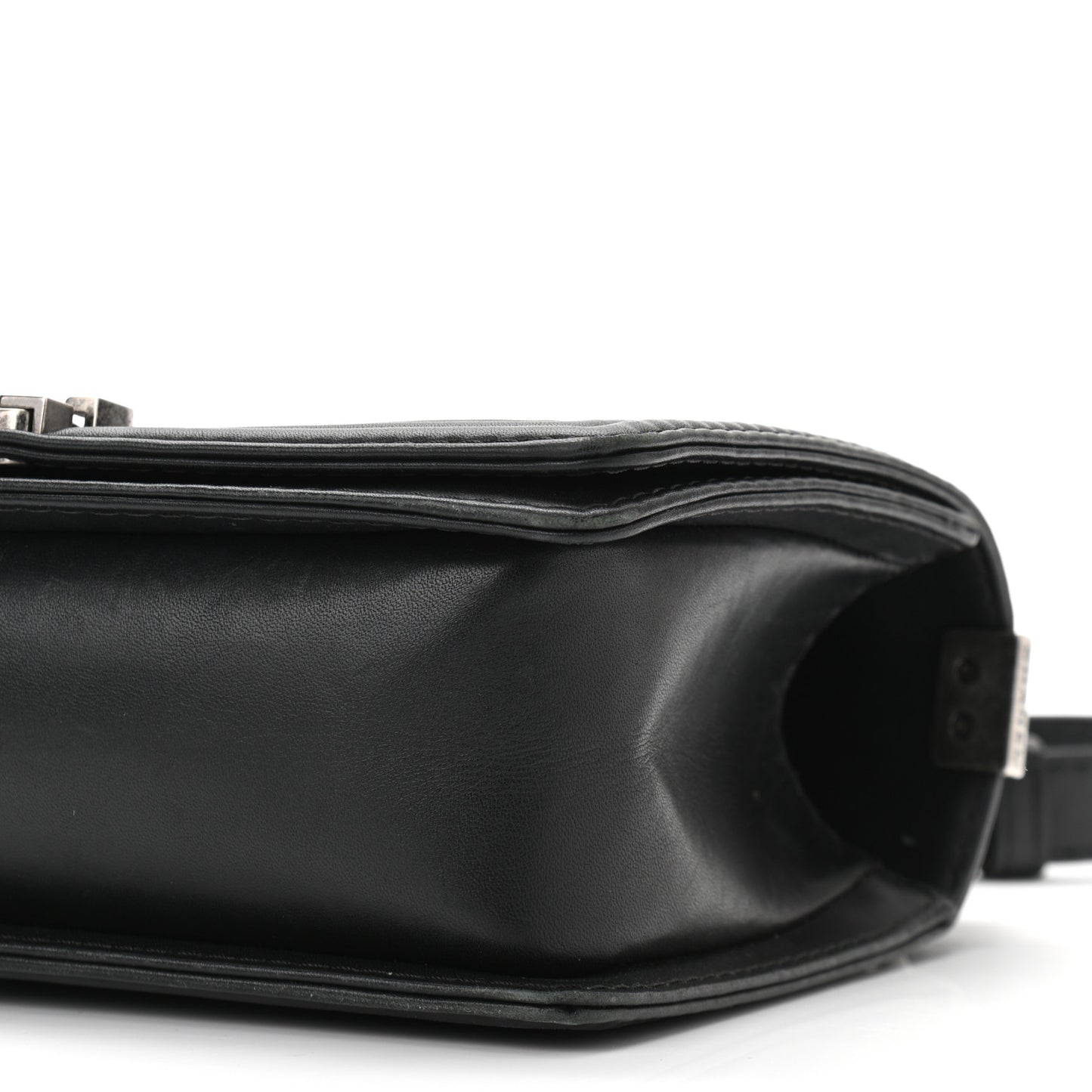 Lambskin Quilted Small Boy Flap Black