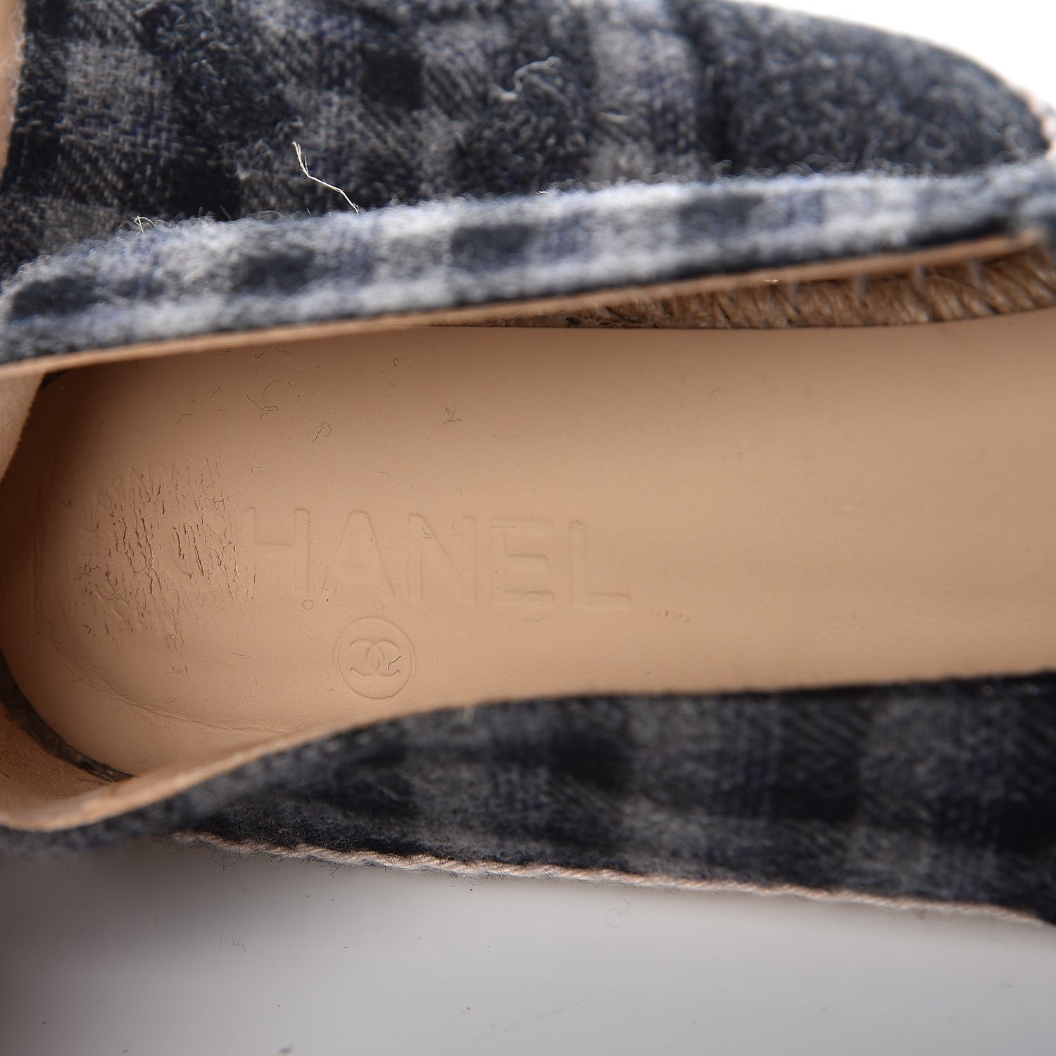 Chanel Flannel CC Espadrilles 42 Dark Grey Black 7 of 12