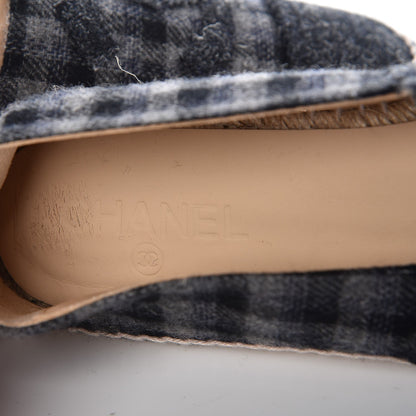 Chanel Flannel CC Espadrilles 42 Dark Grey Black 7 of 12