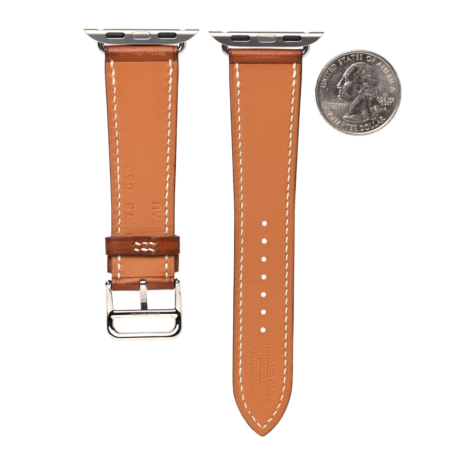 Hermes Barenia 40mm Apple Watch Single Tour Band Fauve 2 of 5