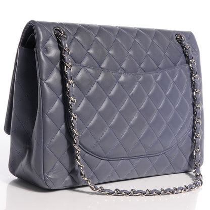 Chanel Lambskin Quilted Maxi Double Flap Purple 3 of 9