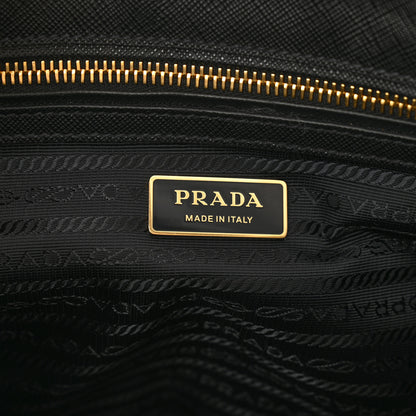Prada Saffiano Small Galleria Double Zip Tote Black 7 of 9