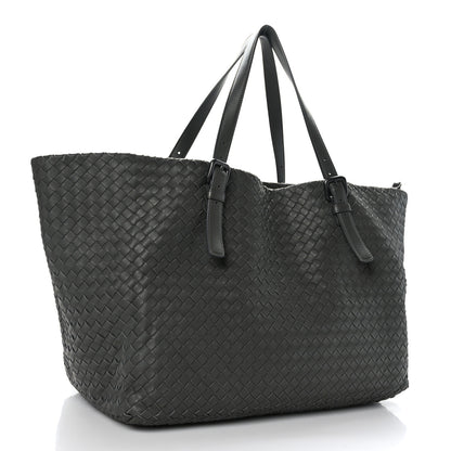 Bottega Veneta Nappa Intrecciato Medium Seamless Tote Light Grey 3 of 8