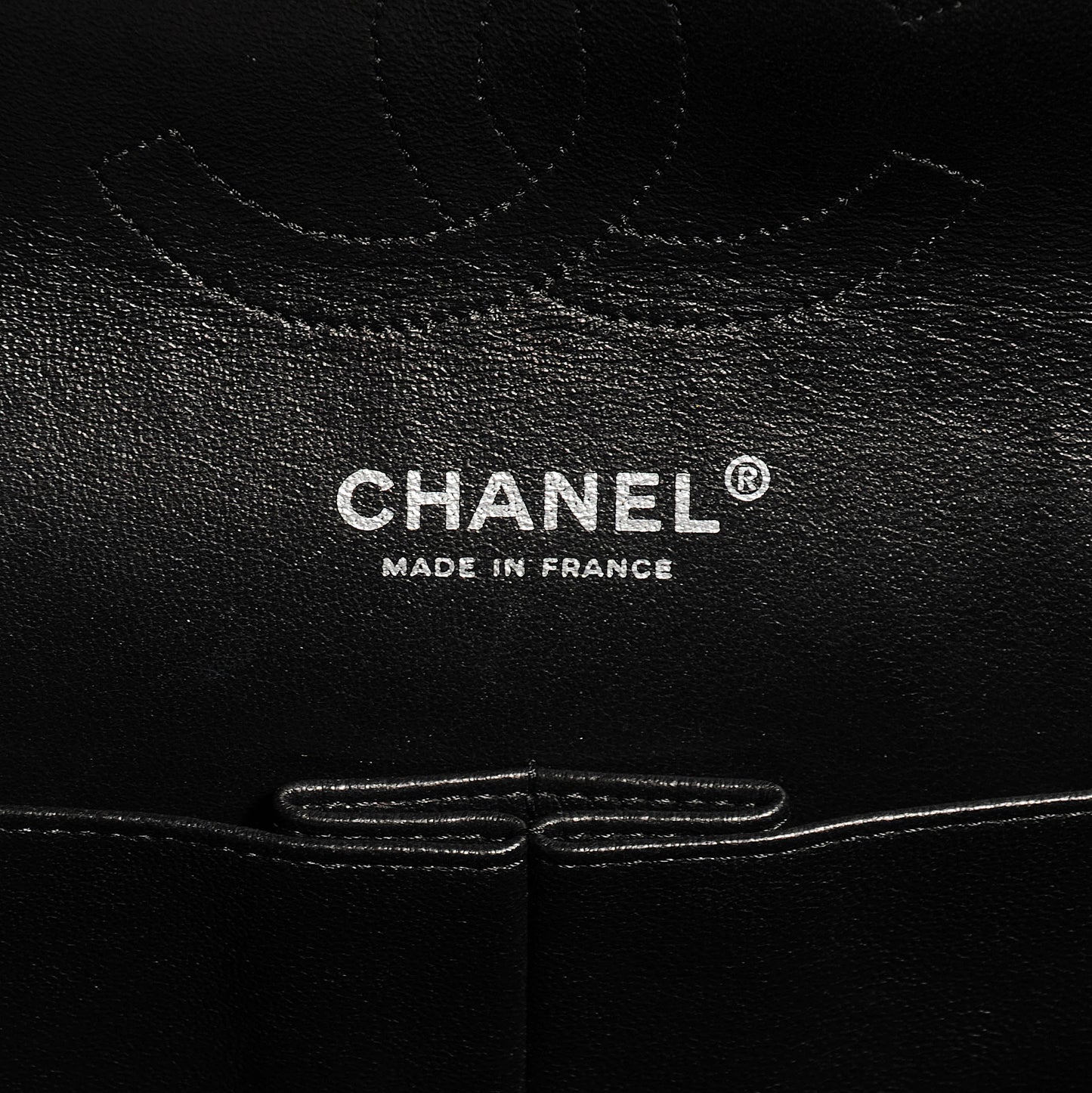 Patent Medium Double Flap Black