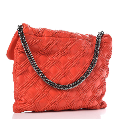 Chanel Lambskin Stitched Large Walk Of Fame Flap Red 3 of 7
