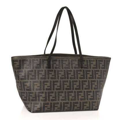 Fendi Zucca Spalmati Medium Roll Tote Tobacco Viola 2 of 10