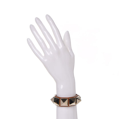 Valentino Garavani Calfskin Macro Rockstud Bracelet Camel 2 of 4