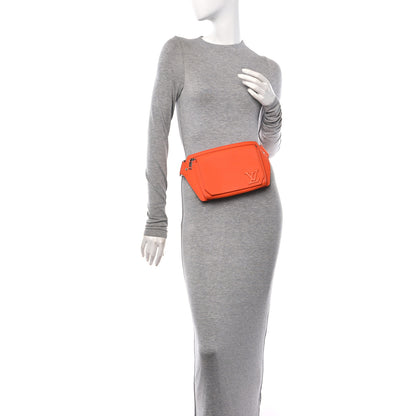 Louis Vuitton Grained Calfskin Aerogram New Sling Orange 2 of 10