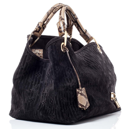Louis Vuitton Suede Python Monogram Whisper PM Kohl 3 of 9