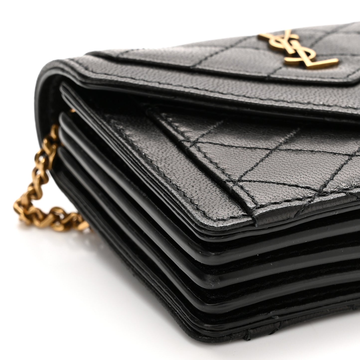 Lambskin Quilted Micro Gaby Bag Black