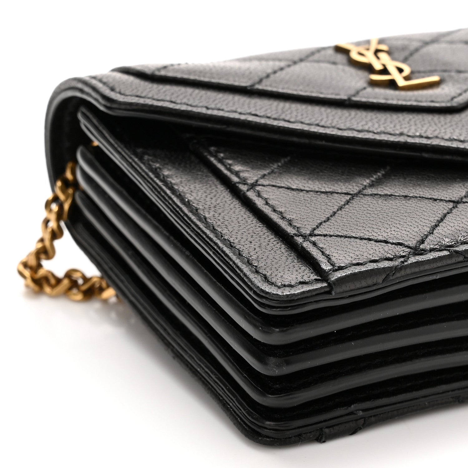 Saint Laurent Lambskin Quilted Micro Gaby Bag Black 9 of 11