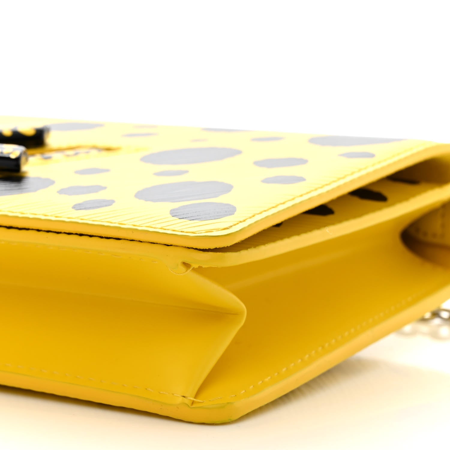 Louis Vuitton LV x YK Epi Infinity Dots Twist Belt Chain Wallet Yellow Black 11 of 12