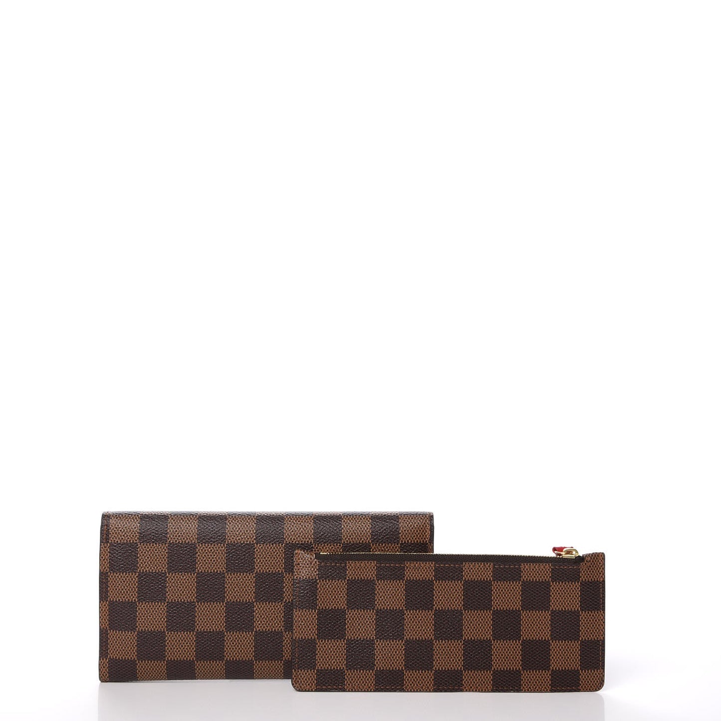 Damier Ebene Josephine Wallet Red