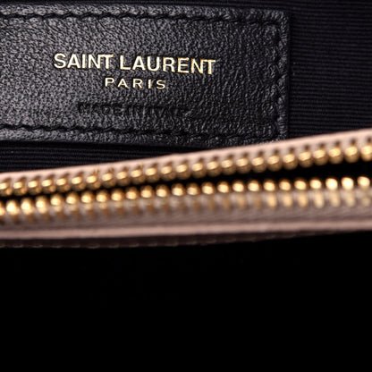 Saint Laurent Calfskin Y Quilted Monogram Medium Loulou Chain Satchel Light Natural 7 of 11
