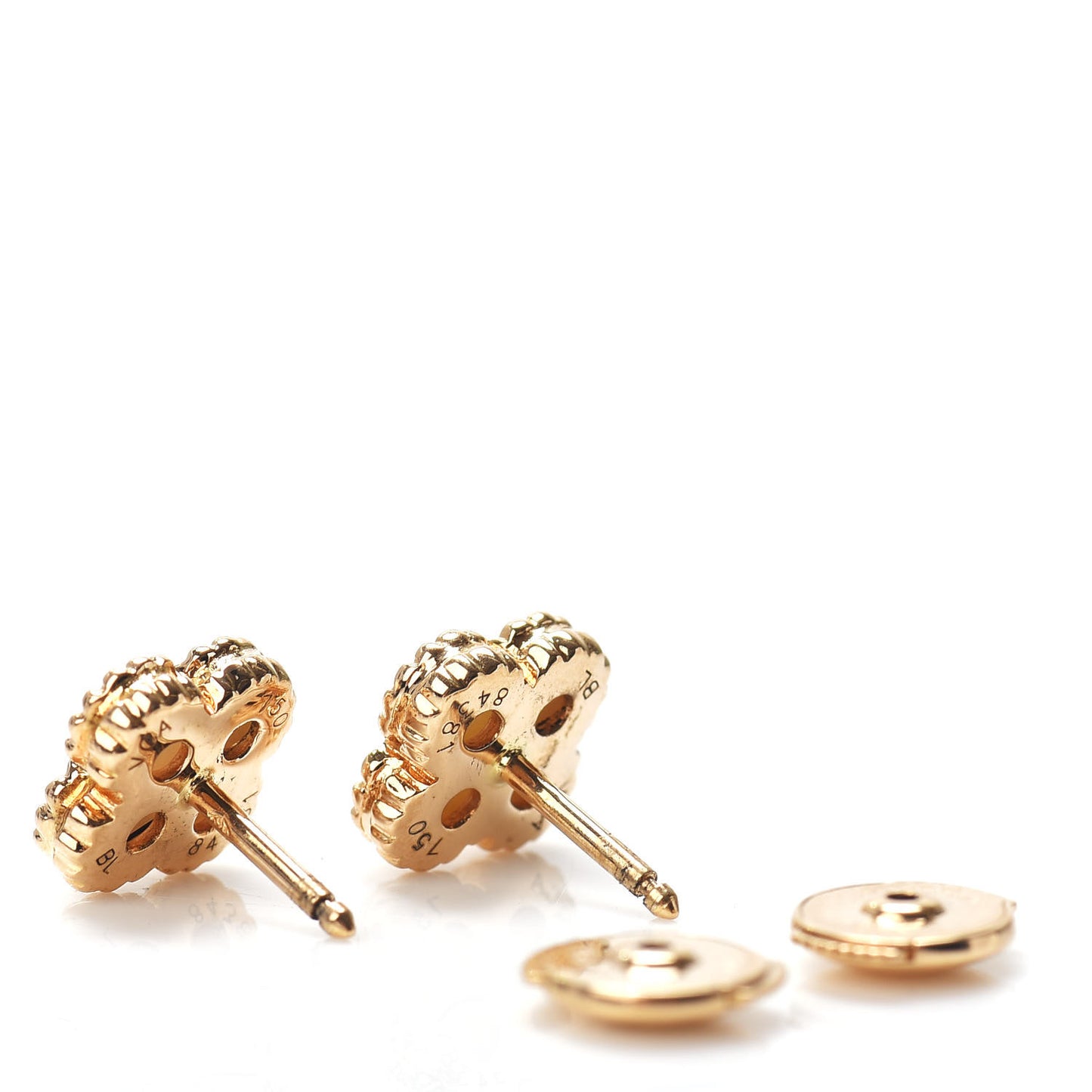 18K Yellow Gold Mother of Pearl Sweet Alhambra Earrings