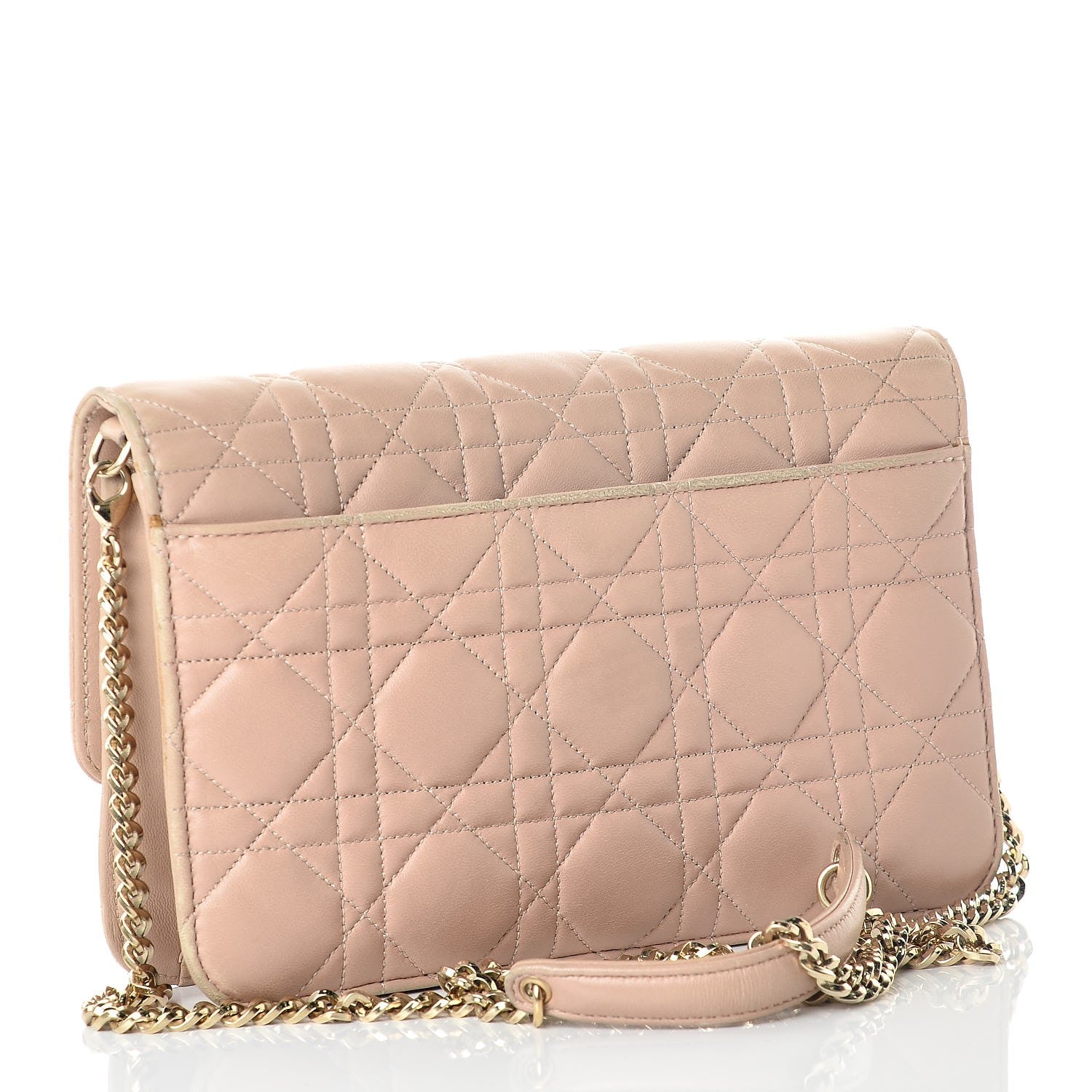 Christian Dior Lambskin Cannage Miss Dior Promenade Pouch Beige 3 of 22