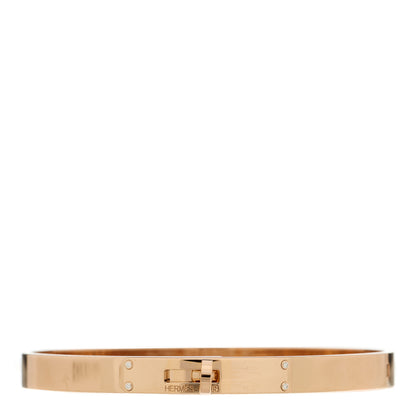 Hermes 18K Rose Gold Diamond PM Kelly Bracelet SH 1 of 4