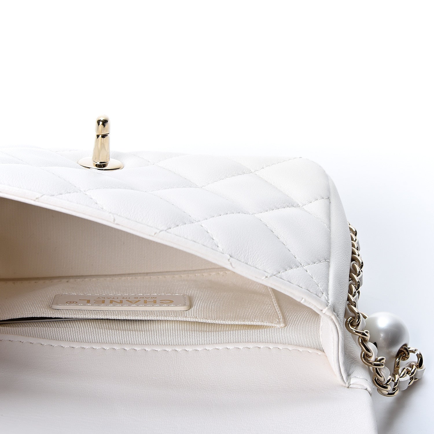 Chanel Lambskin Quilted Mini My Precious Flap White 4 of 9