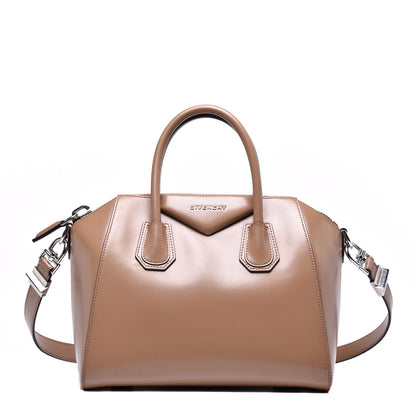 Givenchy Shiny Lord Calfskin Small Antigona Dark Beige 1 of 10