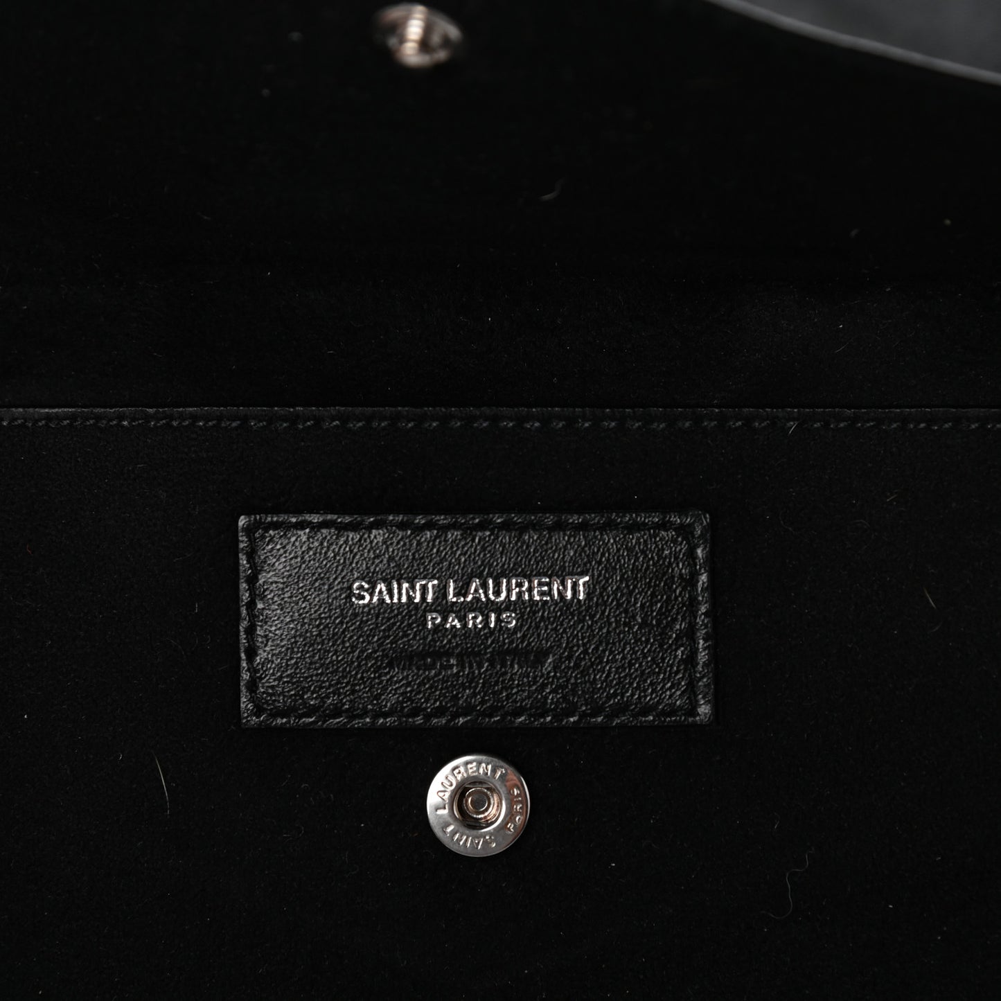 Lambskin Teddy Drawstring Bag Black