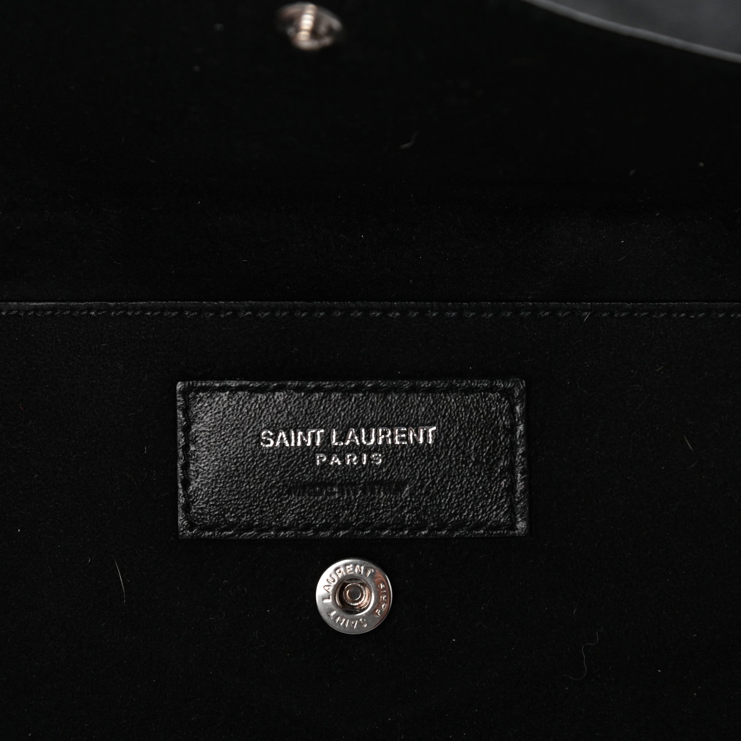 Saint Laurent Lambskin Teddy Drawstring Bag Black 6 of 8