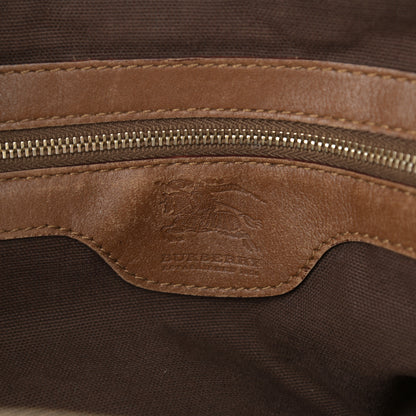 Burberry House Check Studded Knight Satchel Brown 6 of 21