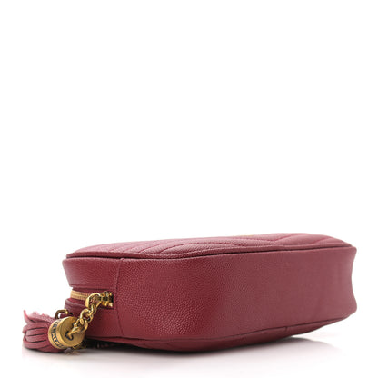 Saint Laurent Grain De Poudre Matelasse Monogram Mini Lou Camera Bag Opyum Red 4 of 9