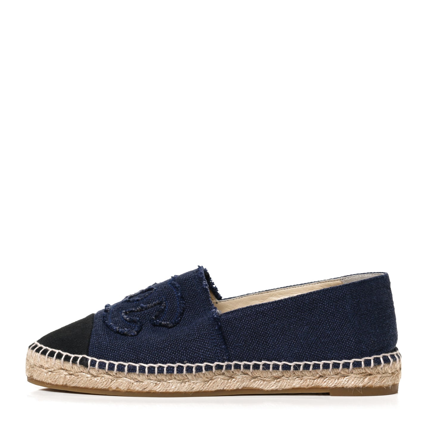 Linen CC Espadrilles 40 Blue Black