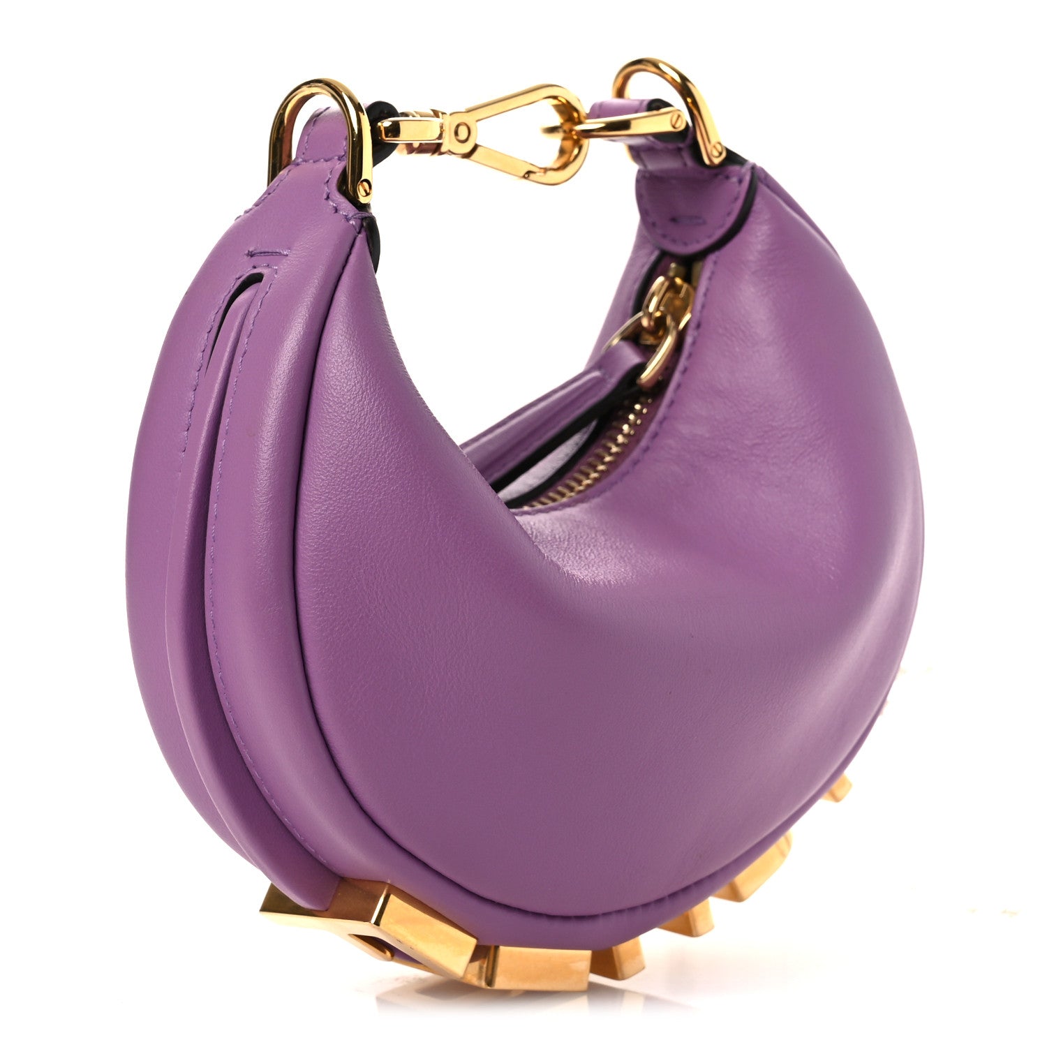 Fendi Vitello Grace New Matte Nano Fendigraphy Hobo Charm Agapanto 3 of 11