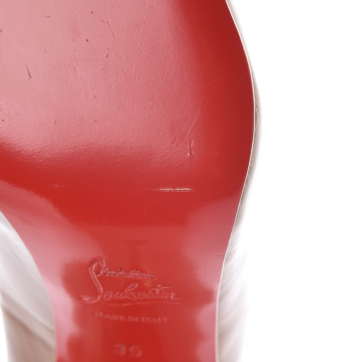 Christian Louboutin Calfskin Twistochat 100 Slingback Pumps 39 Noisette 13 of 13