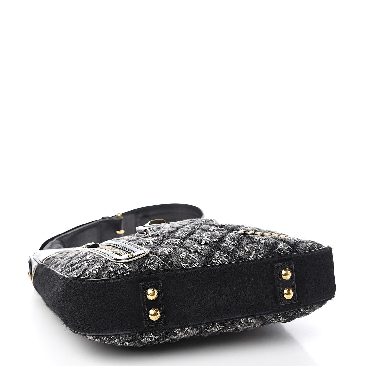 Louis Vuitton Denim Quilted Monogram Musette Black 3 of 11