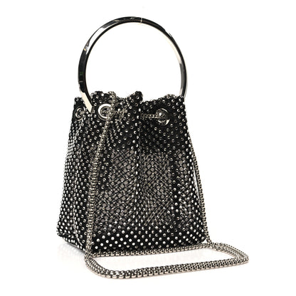 Jimmy Choo Mesh Crystal Bon Bon Bag Black 3 of 11