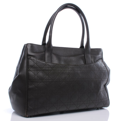 Christian Dior Leather Cannage Stitched Tote Dark Brown 3 of 7