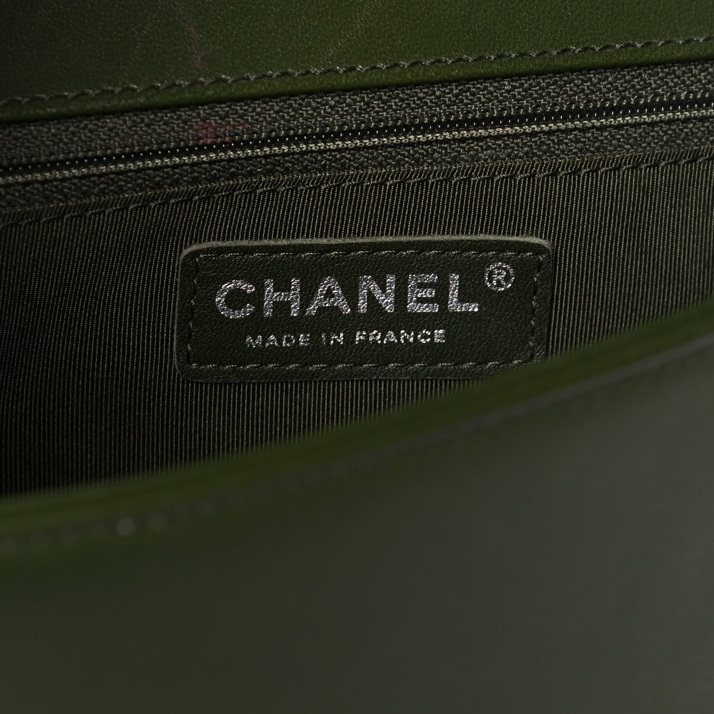 Lambskin Quilted New Medium Boy Flap Dark Green