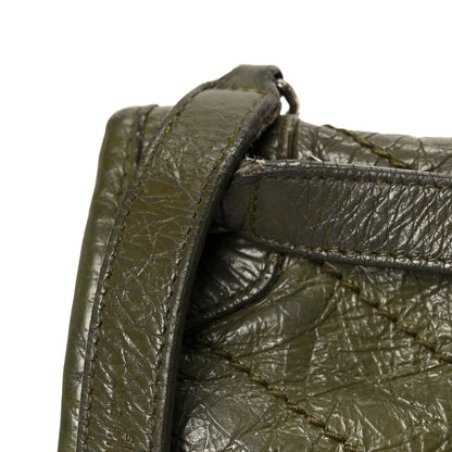 Saint Laurent Crinkled Lambskin Matelasse Monogram Baby Niki Chain Satchel Seawood 13 of 13
