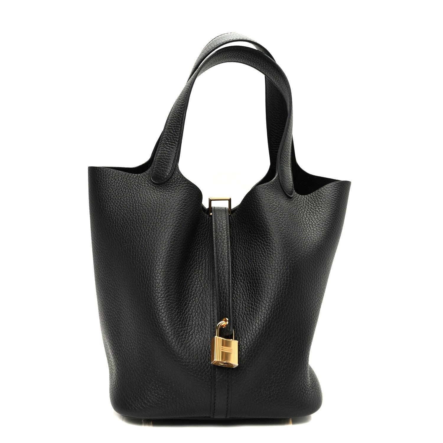 Hermes Taurillon Clemence Picotin Lock 22 MM Black 1 of 9