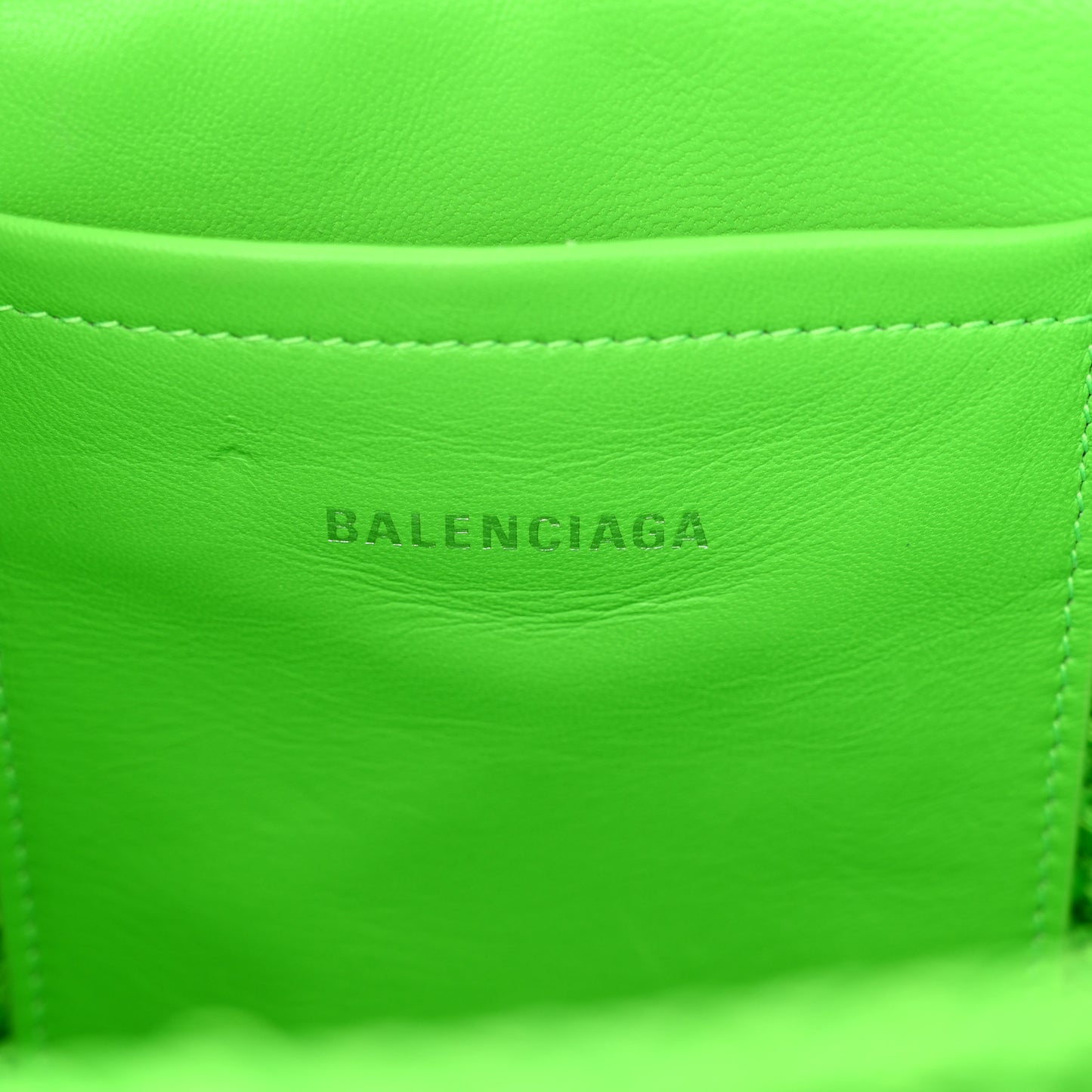 Nylon Lambskin Woven Small Ibiza Basket With Strap Green