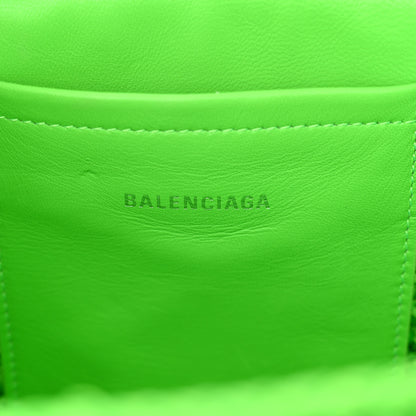 Balenciaga Nylon Lambskin Woven Small Ibiza Basket With Strap Green 6 of 11