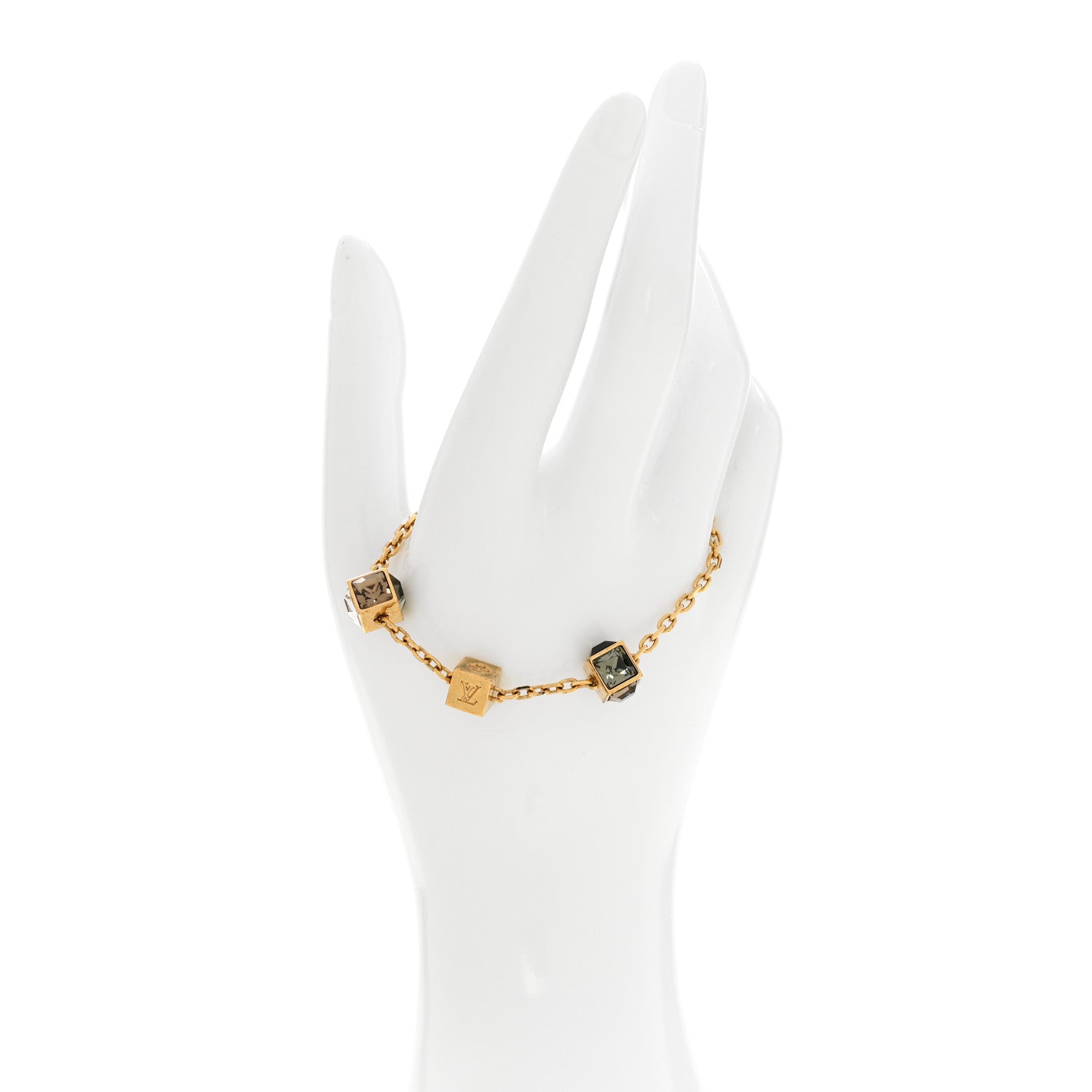 Louis Vuitton Swarovski Gamble Bracelet Azur Gold 2 of 6