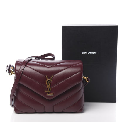 Saint Laurent Calfskin Y Quilted Monogram Toy Loulou Monogram Crossbody Bag Rouge Legion 10 of 10